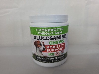 NEW Glucosamine HIP JOINT 120 SOFT CHEWS FOR DOG & CATS MOBILITY SUPPORT X 07/28