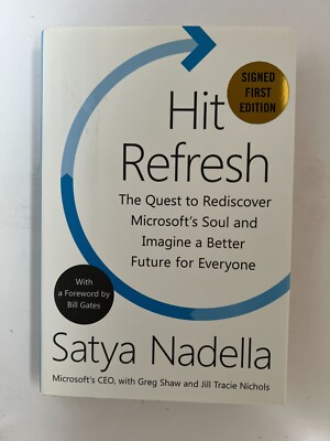 Hit Refresh signed by Microsoft CEO Satya Nadella (NEW 1st Ed. & Print)