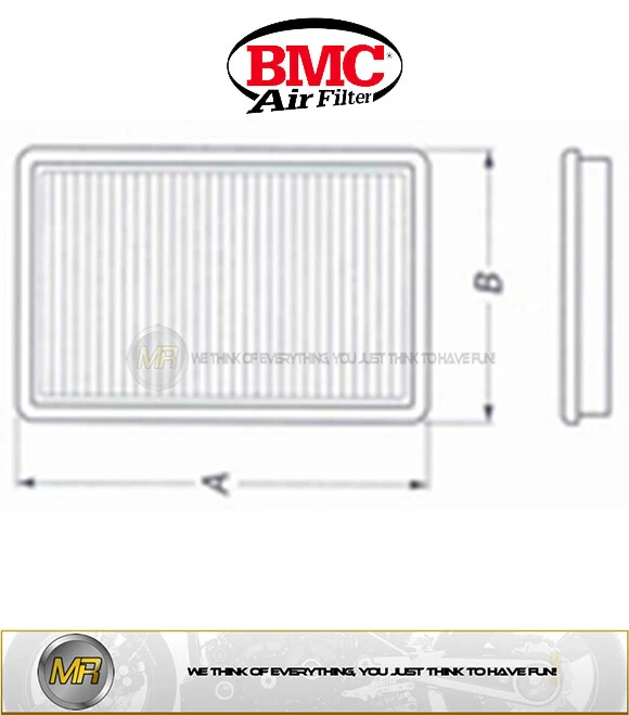 FILTRO ARIA SPORTIVO BUGATTI VEYRON 8.0 W16 EB 16.4 Grand Sport 2014 2015 BMC - Imagen 2 de 2