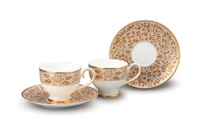Hankook Vintage Fine Bone China Palace Coffee/Tea Set in*Gold