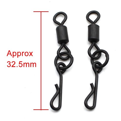 Quick Change Swivels with Flexi Ring Loop Size 8 Kwik Link Carp Tackle Rigs - Picture 2 of 5