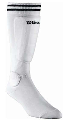 Set 2 pairs Wilson PeeWee Up To 4'1'' All In One Soccer Sock Guard Protection Sys