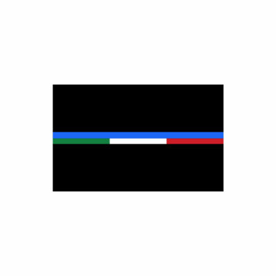 Italien dünne blaue Linie Flagge aufbügeln Druck Transfers für Stoffe italienische Polizei