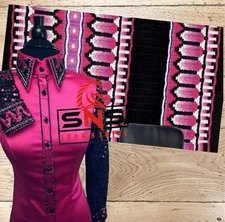 Western Showmanship Horsemanship Pleasure Show Shirt and Matching Show pad 34x40