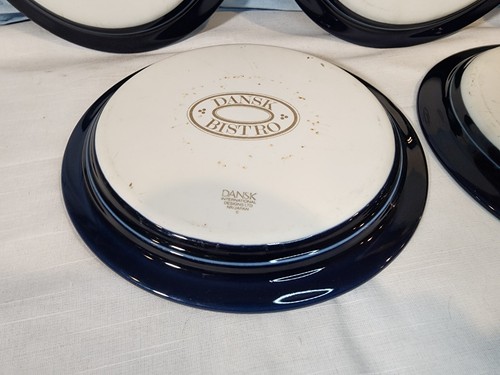 DANSK Bistro Bisserup Cobalt Blue Salad Plates, Set of 5 NICE! - Picture 10 of 14