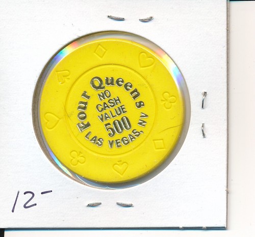 NCV CASINO CHIP -FOUR QUEENS LAS VEGAS NV 1990's 8-SUITS #N0211 NICE CHIP - Picture 2 of 2