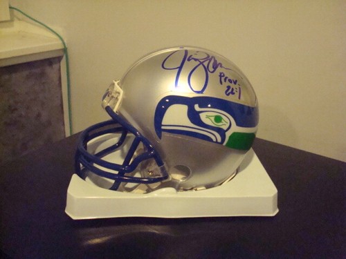 Jim Zorn & Largent AUTOGRAPHED SEATTLE SEAHAWKS TB Mini Helmet SIGNED HOF JSA CE - Picture 5 of 6