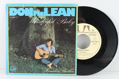 7'' Single - DON McLEAN - Wonderful Baby - United Artists 1974 & Press Kit