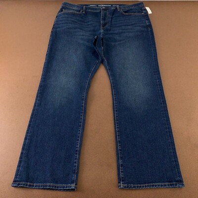 Amazon Essentials Men's Size 42 x 32 Dark Wash Denim Bootcut Slim