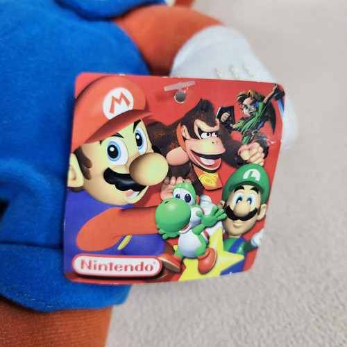 2004 Nintendo Super Mario Bros Mario Plush Kellytoy 12 Inch Blue Eyes Nice Cond - Picture 7 of 18