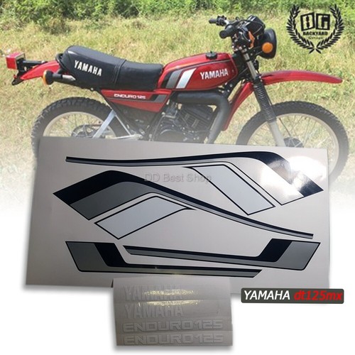 Sticker Fuel Tank Gas DT125 MX Set L/R Pair Side Logo For YAMAHA ENDURO DT125 MX - Picture 11 of 14