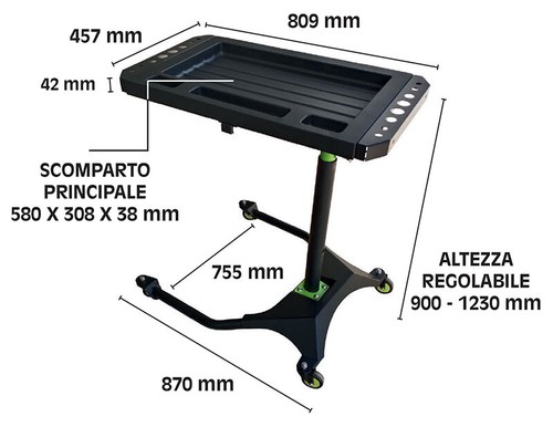CARRELLO DI LAVORO UNIVERSALE PER AUTOMOTIVE carrozzeria FM35035 FERMEC - Picture 4 of 4