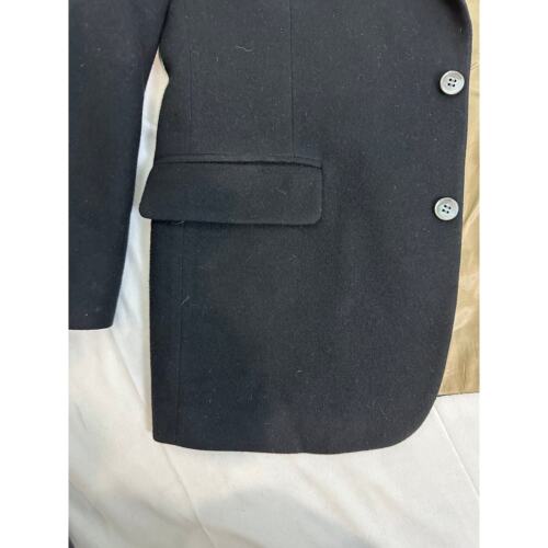 Bill Blass schwarz 100 % Kaschmir maßgeschneidert 2 Knöpfe Sport Blazer Jacke Made USA - Bild 6 von 9