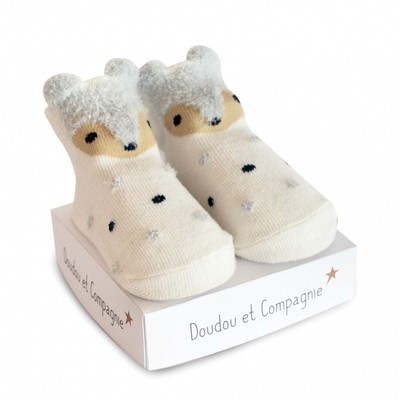 DOUDOU ET COMPAGNIE, Neugeborene Socke mit kleinen Ohren - Igel, , DC3705-01