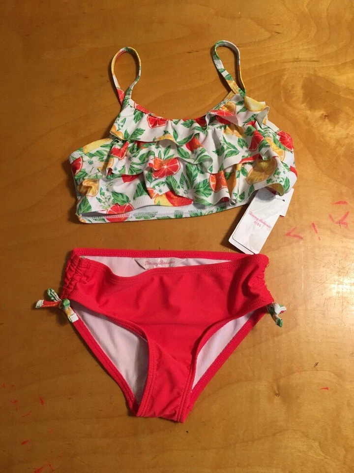 $44 Niñas Tommy Bahama Bikini Talla 6X P133 A Foto 3 de 4