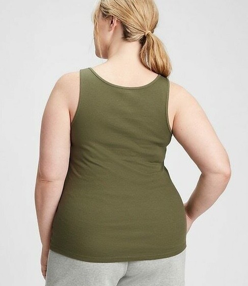 Gap Women's Stretchy Tank Top Ribbed Army Green XS, S, M, L, XL