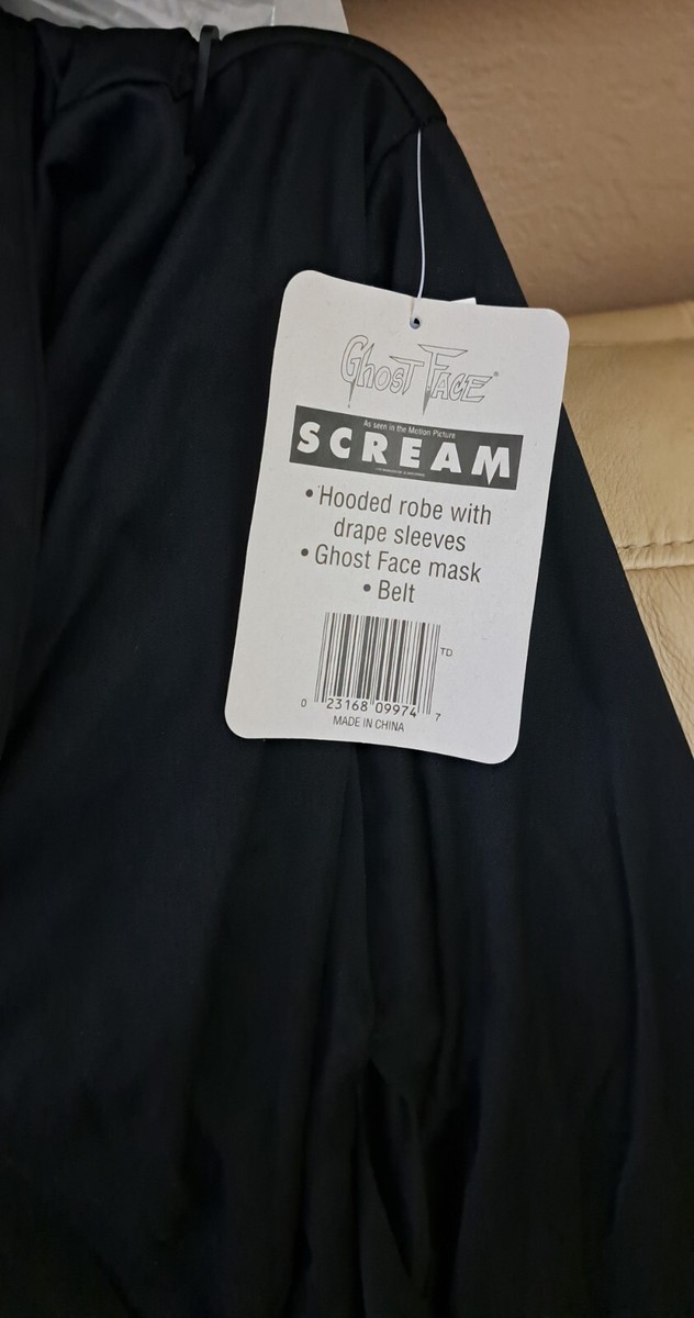 VINTAGE SCREAM GHOST FACE COSTUME/1997/RARE/ADULT/UP TO 200LB/NEW