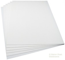 6 Large Sheets 0.5mm Matt White Plasticard Size A3+ 20Thou Styrene  Hard Plastic