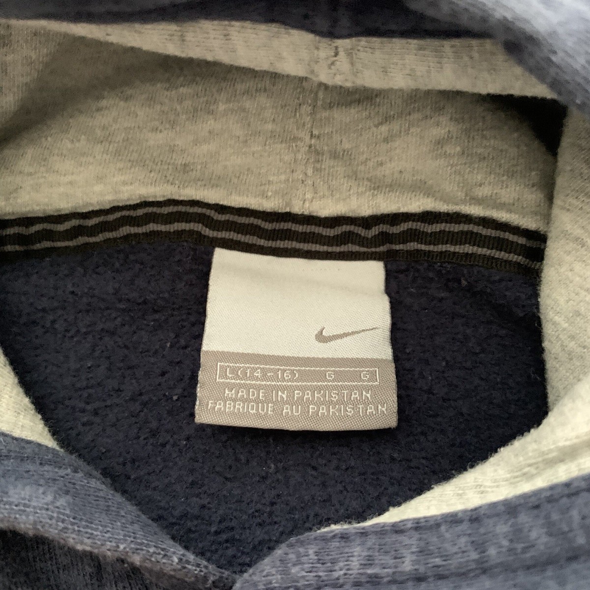 Vintage 90s YOUTH Nike Center Swoosh Hoodie Size L (14-16