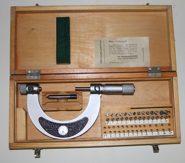 Suhl Screw Thread Pitch Micrometer 5075mm with Anvil/Tip set