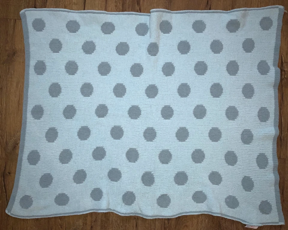 Manta de bebé Cocalo chenilla azul aguamarina lunares reversible Foto 3 de 4