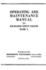 (0478) Excelsior Spryt MkI engine unit operation & parts book	