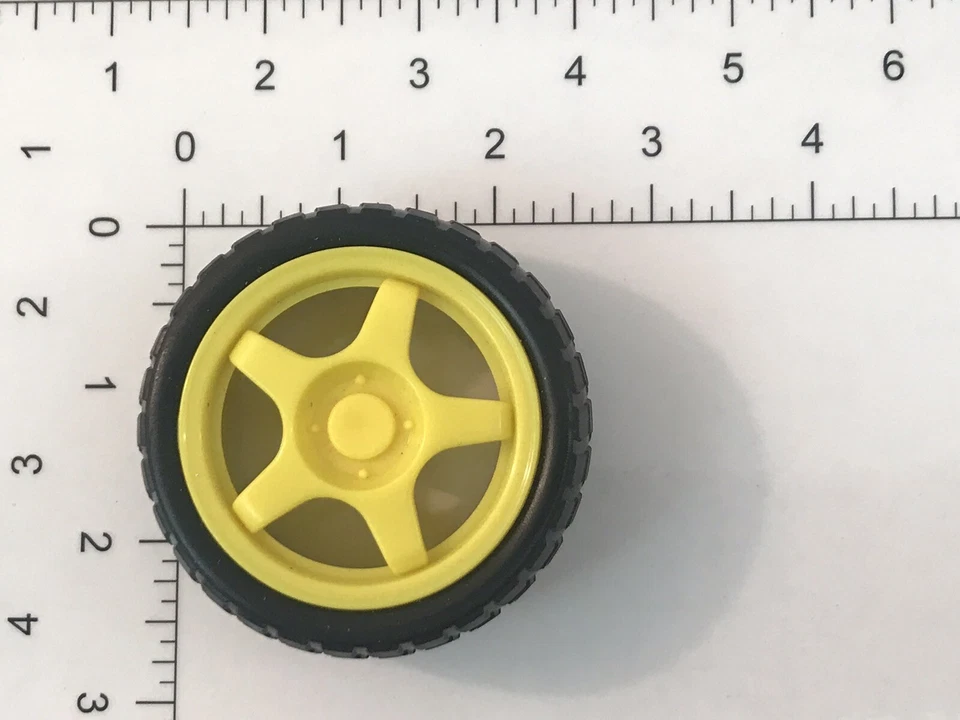 AutoEC 3 Pack Plastic Wheels X001FX96C5 68mm Smart Car Robot RC Fast Ship Yellow - Image 4 of 4