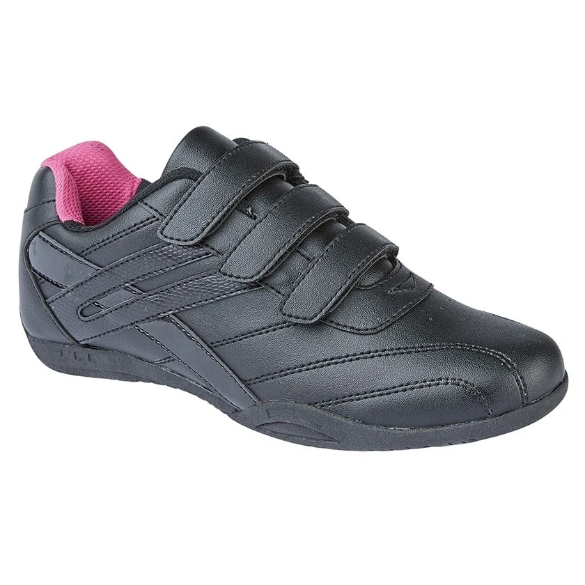 Girls black hotsell trainer shoes