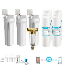 SimPure 10 Inch Whole House Water Filter Housing Sediment Filtration System