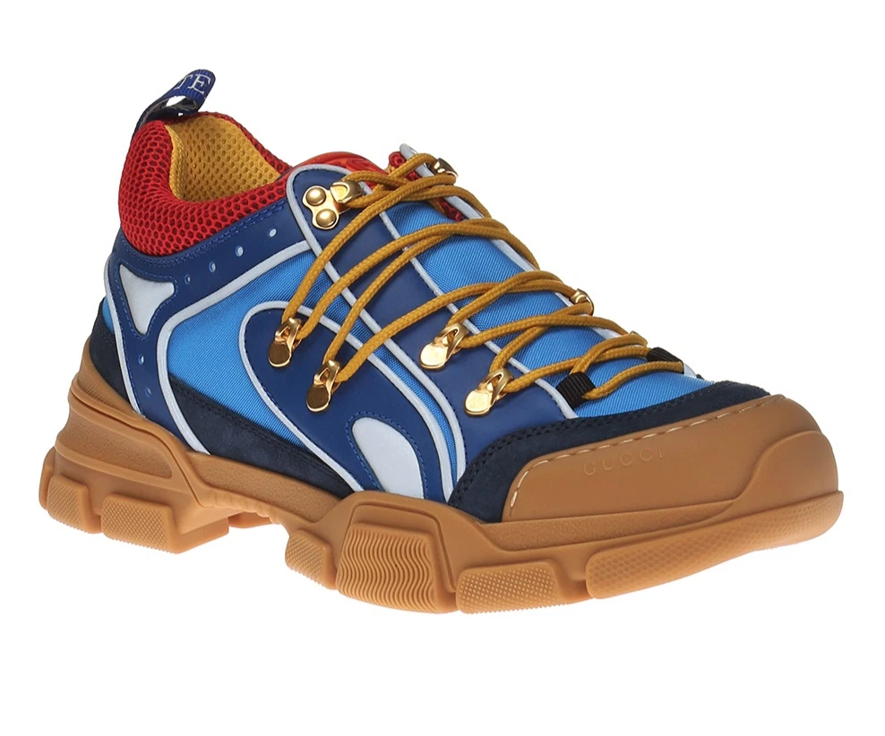 Baskets basses Gucci Flashtrek bleu Z2904 homme taille 10,5 G / 11 US