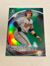 2020 BOWMAN CHROME DRAFT ADLEY RUTSCHMAN 17/99 GLIMPSES OF GREATNESS GREEN SP M1