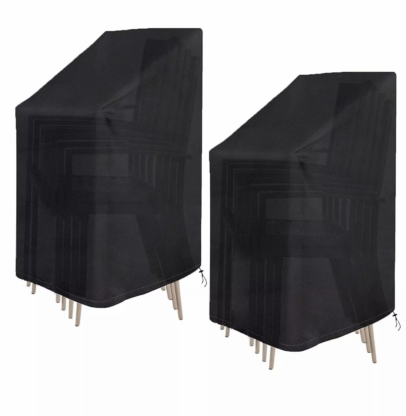 1/2X Garden Stackable Chair Covers Waterproof Outdoor Stacking Chair