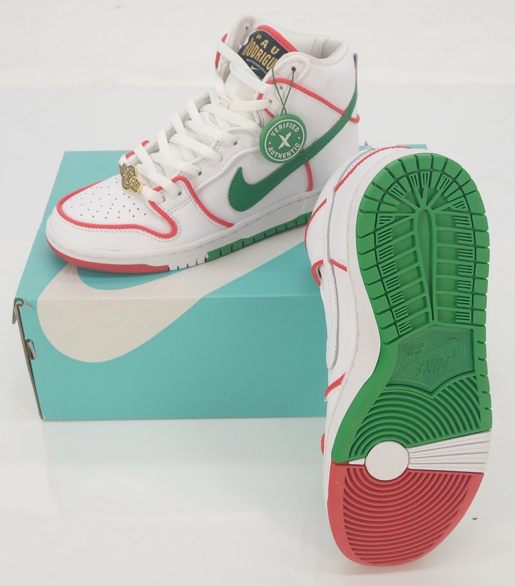 2020 Paul Rodriguez Mexico Nike SB Dunk High PRM QS CT6680-100 Size 7 DS New