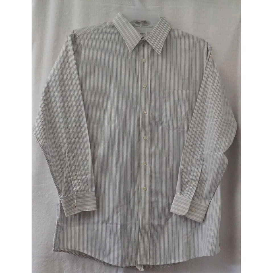 Camisa de vestir para hombre 16,5 manga larga abotonada hecha en EE. UU. Foto 2 de 4