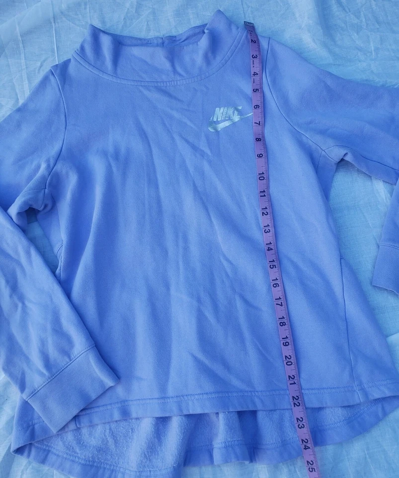 Suéter Nike NSW Manga Larga Polar Suéter Crew Niña Púrpura Talla Grande Foto 4 de 4