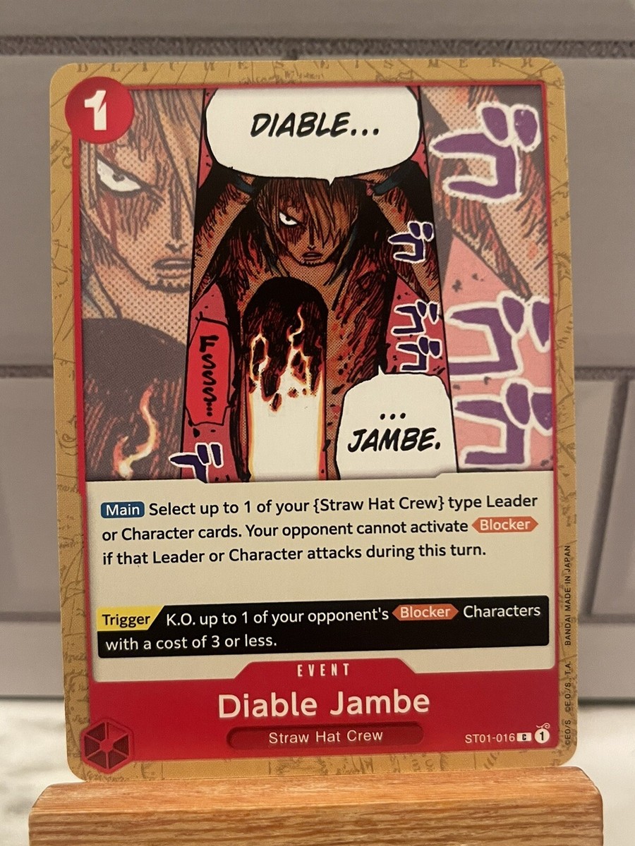 One Piece Card Game ST01-016 Diable Jambe - Red | eBay