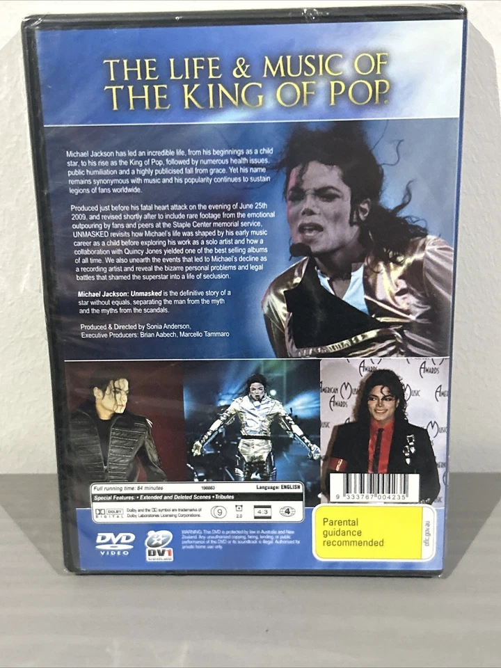 Michael Jackson Unmasked (DVD) Documentary Music Family R4 Brand New - Image 4 of 4