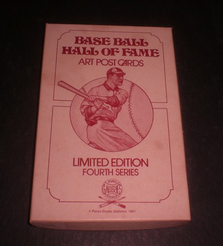 1981 PEREZ STEELE HALL OF FAME KUNST POSTKARTEN SET VIERTE SERIE 7385/10.000