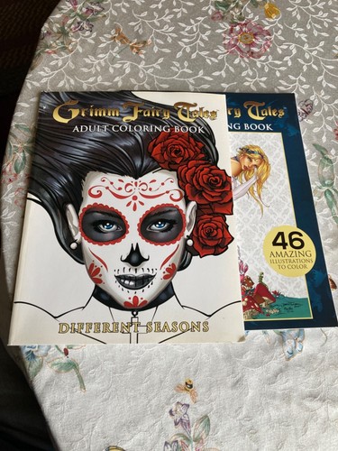 2 Adult Coloring Books. Grimm Fairy Tales. Different Seasons , 46 amazing I’ll