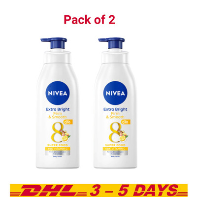 NEW 2X Nivea Extra Bright Firm & Smooth Body Lotion 380 ml