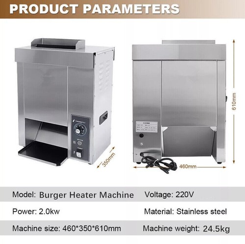 Commercial Vertical Hamburger Toasting Machine Automatic Burger Grill Toaster - Picture 2 of 13