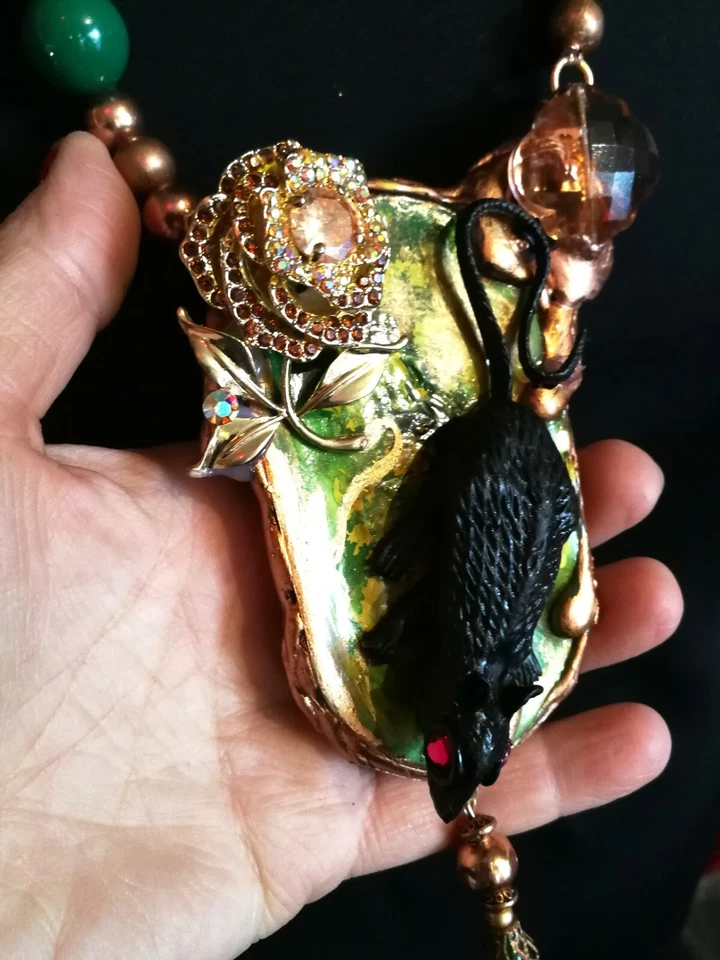 joyería art deco nuevo collar estilo retro colgante mujer encanto joyas de lujo Foto 3 de 4