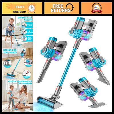 4-in-1 Kids Toy Vacuum Cleaner with Suction - Electric Pretend Play Set for Todd