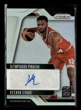 Keenan Evans 2024-25 Panini Prizm EuroLeague Signatures Auto Silver Prizm [wyf18