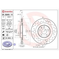 2x Bremsscheibe hinten für Audi A4 8KH 8WH B8 8K2 8K5 B9 8W2 8W5 A5 8T3 | 26227