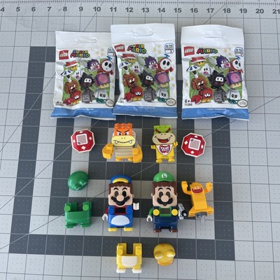 LEGO Super Mario Lot Figures And Power Ups Mario Luigi Cat Mario Frog Bowser Jr