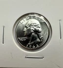 1963  90% Silver Uncirculated Washington Quarter
