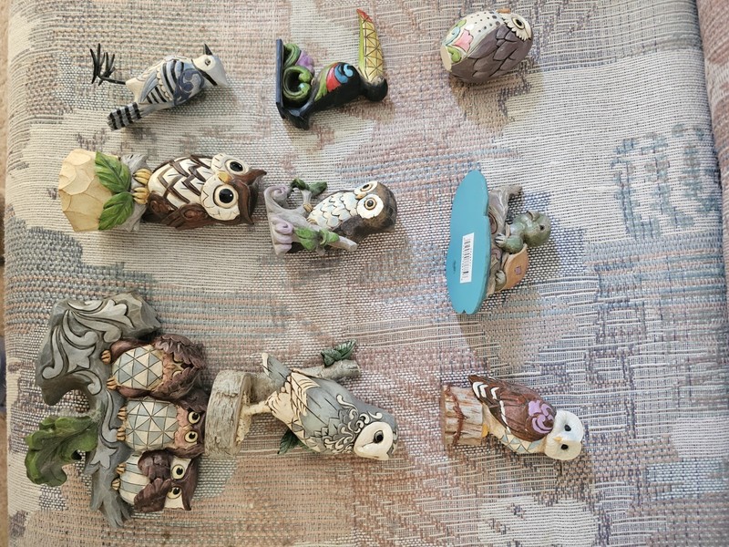 Set Of 9 Jim Shore Figurines Birds And A Turtle Enesco