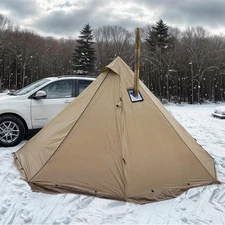 Camping Hot Tent with Wood Stove Jack Winter Teepee Tent 4 Season Backpacking Te