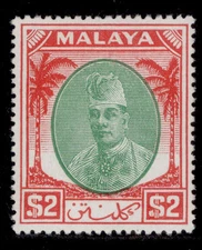 MALAYSIA - Kelantan GVI SG80, $2 green & scarlet, M MINT. Cat £50.